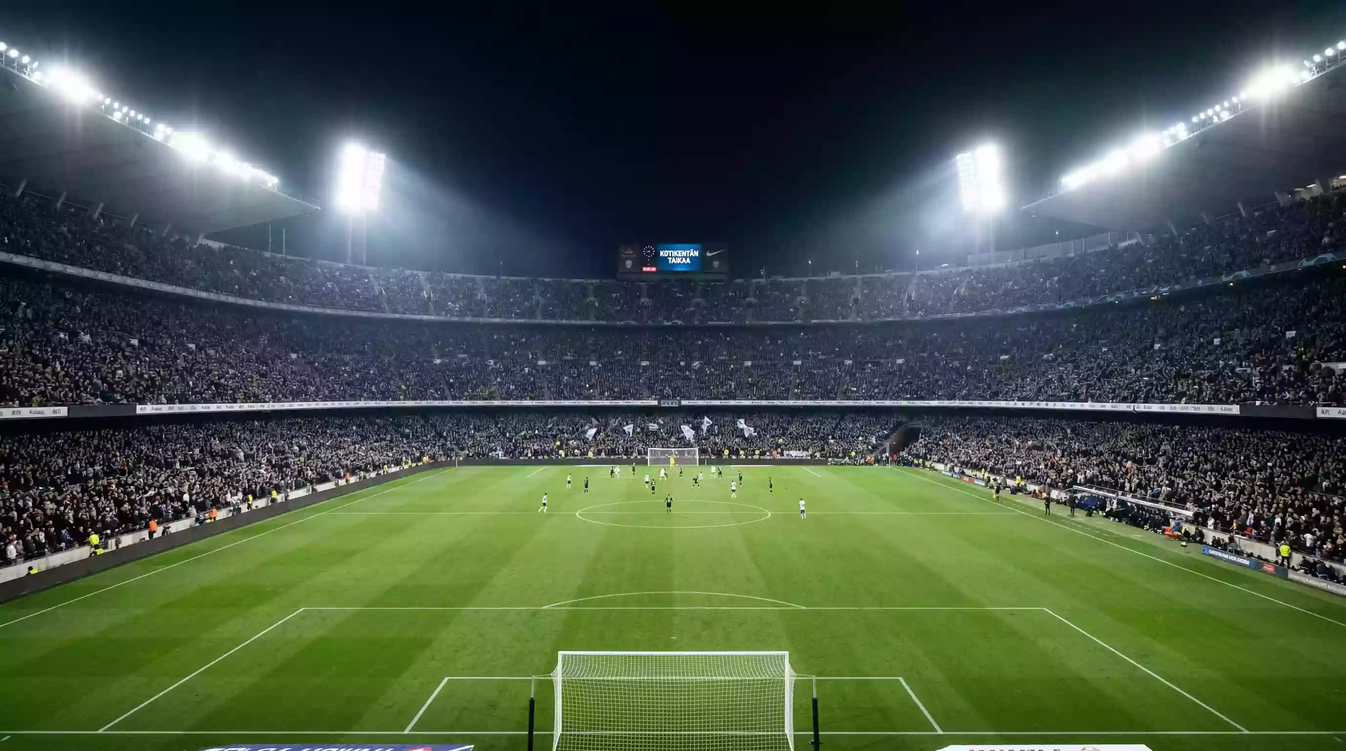 Santiago Bernabéun stadion täynnä yleisöä La Liga -ottelussa